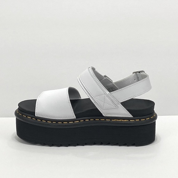 NEW DR MARTENS VOSS QUAD LEATHER PLATFORM SANDAL - Picture 8 of 14